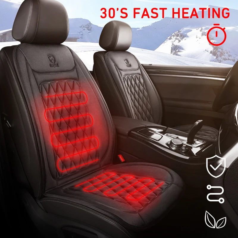 12V Universal Heated Car Seat Cover Fast Heating Electric Seat Cushion