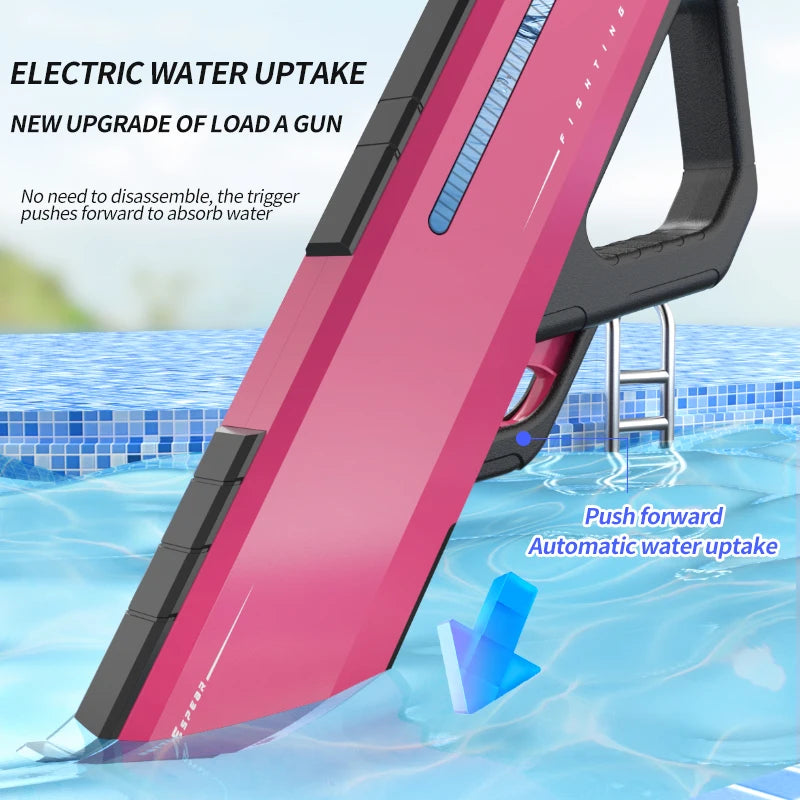 Fully Automatic Electric Water Gun – Rechargeable Continuous Firing Water Blaster for Summer Outdoor Activities