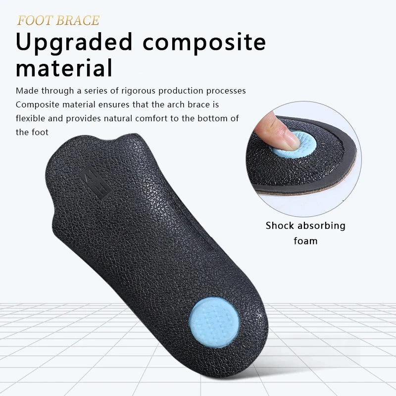 1Pair Orthopedic Insoles Arch Support Insole Flat Feet Plantar Fasciitis Shoe Pads Quality Leather Deodorising Shoe Sole