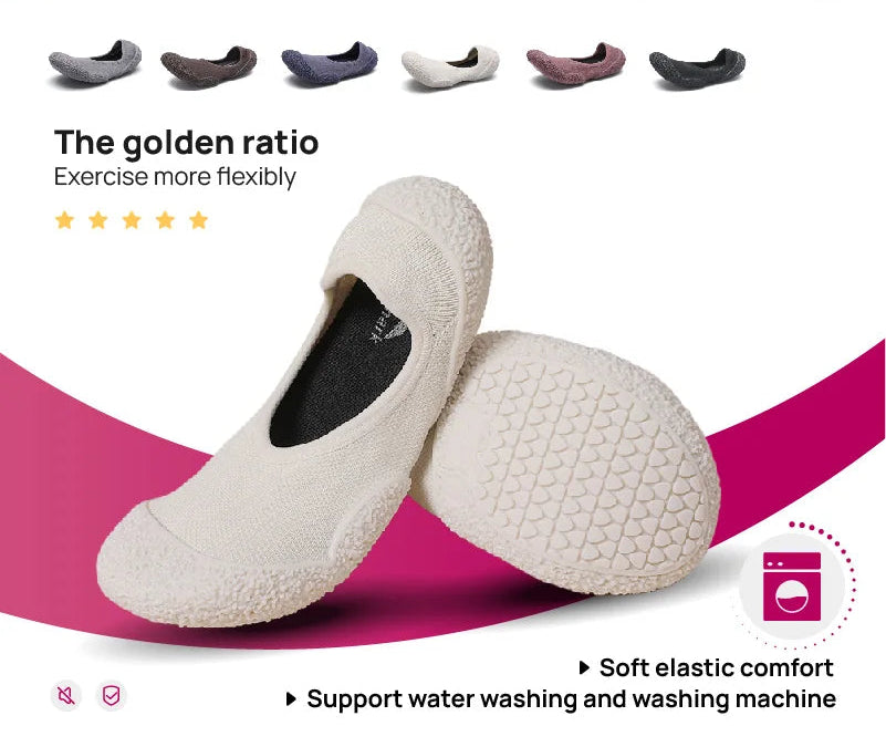 Indoor sports shoes, fitness jumping shoes, yoga Pilates, lightweight and breathable thin soled shoes