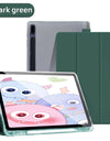 For Samsung Galaxy Tab S9 FE 11 Plus S9 S8 S7 Plus FE 12.4 in Case Transparent Back Tablet Cover For Tab S7 S8 11"Pencil Holder