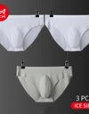 3-Pack Men’s Ice Silk Breathable Transparent Briefs – Thin & Lightweight