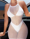 Lingerie Dress Bodystocking Fetish Hot Mesh Dress Lace Up Cross Bandage Backless Party Club Beach Dresses