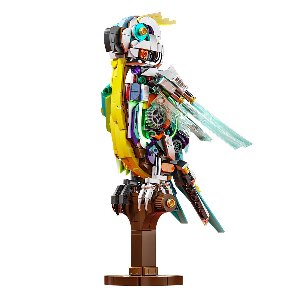 Parrot Building Blocks Kit Bird Animal Model Toys Creative Gifts for Adults for Home Decor and Office Art 688 Pieces