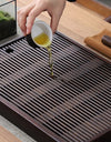 Chinese Natural Bamboo Tea Tray Water Storage Kung Fu Tea Set Simple Rectangular Tea Board Tea Storage Tray