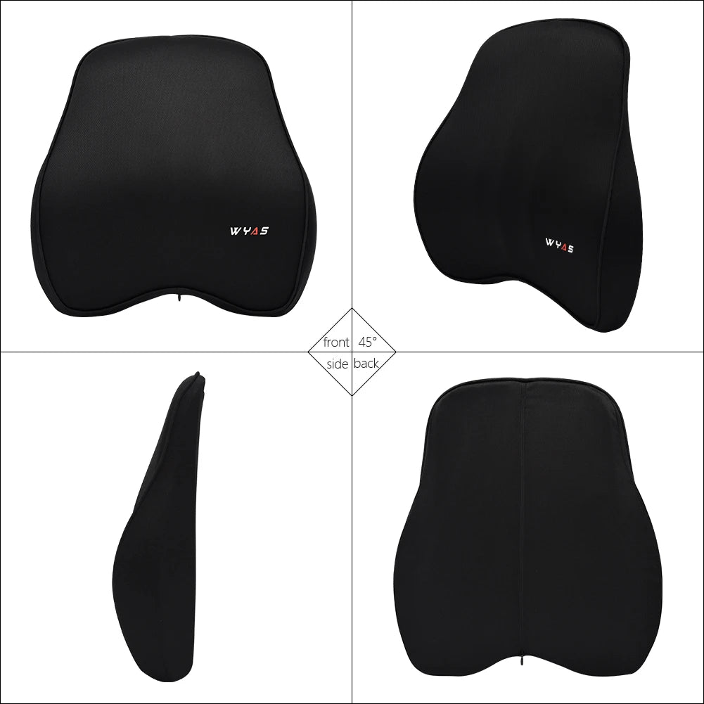 Car Lumbar Support Headrest Neck Pillow Support Universal Soft Neck Pillows Cushion Car Memory Foam Lumbar Pillow Back Support