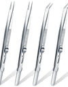 16CM Professional High Precision Stainless Steel Jewelry Tweezers Sandblasting DIY Diamond Gem Jewelry Jeweler's Slotted Buckle