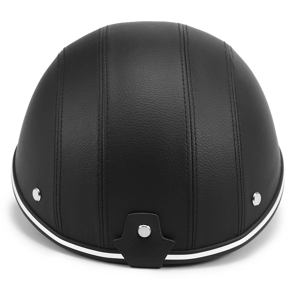 Bicycle Helmet Motorcycle Motocross Bicycle ABS Leather Helmet Bicycle Helmet Adjustable Strap Bike Helmet