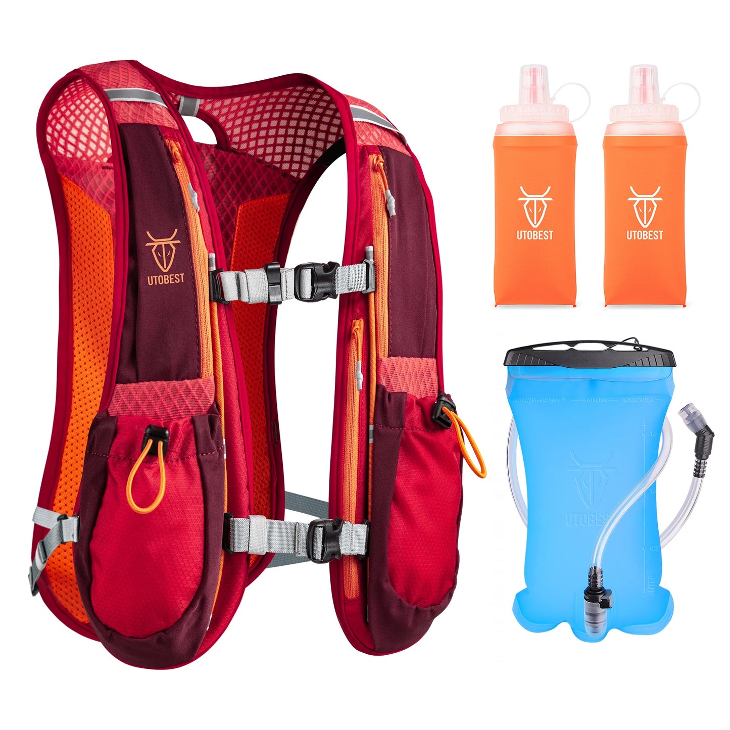 Trail Running Backpack 5L Ultra Lightweight Hydration Vest Breathable Functional Pack for Marathon Cycling Hiking