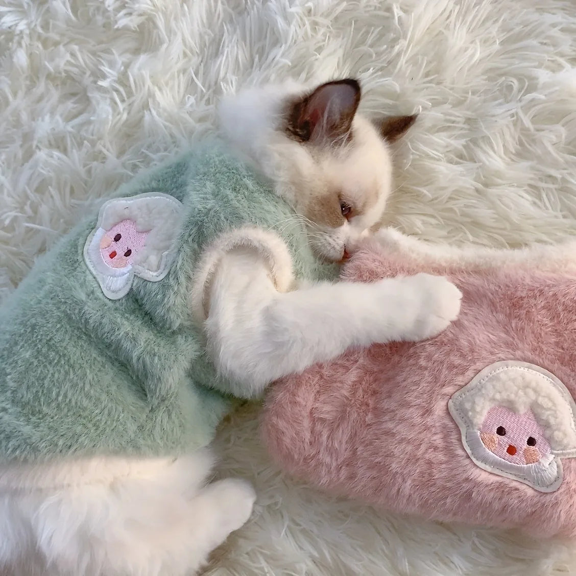 Warm Pet Vest Sweater for Cats and Small Dogs