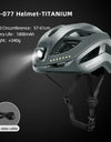 Bicycle Light Helmet Type-C Rechargeable Front + Rear Light Warning Bike Helmet Head Safety MTB Road Cycling Helmet