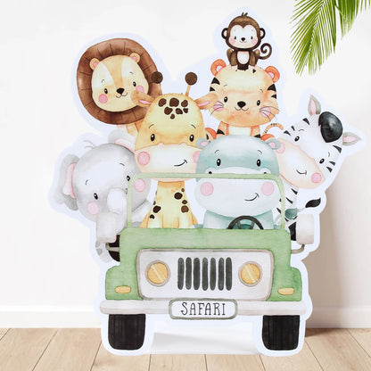 Jungle Animal Backdrop Safari Birthday Party Decoration Kids Woodland Wild One Lion Themed Party Supplies Baby Shower Decor