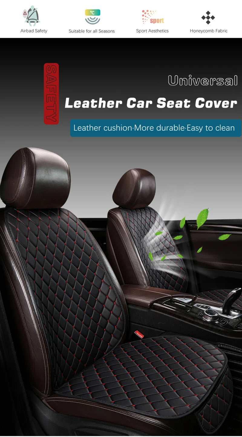 PU Leather Car Seat Cover Seat Back Cushion Minimalism Seat Cushion Universal Wear-resistant and Durable Four Seasons Pad Mat