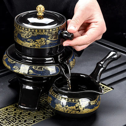 8 Pcs Household Ceramics Tea Pot Set Chinese Classical Ceramic Bone Teaset Gaiwan Porcelain Kung Fu Teapot Set For Gift