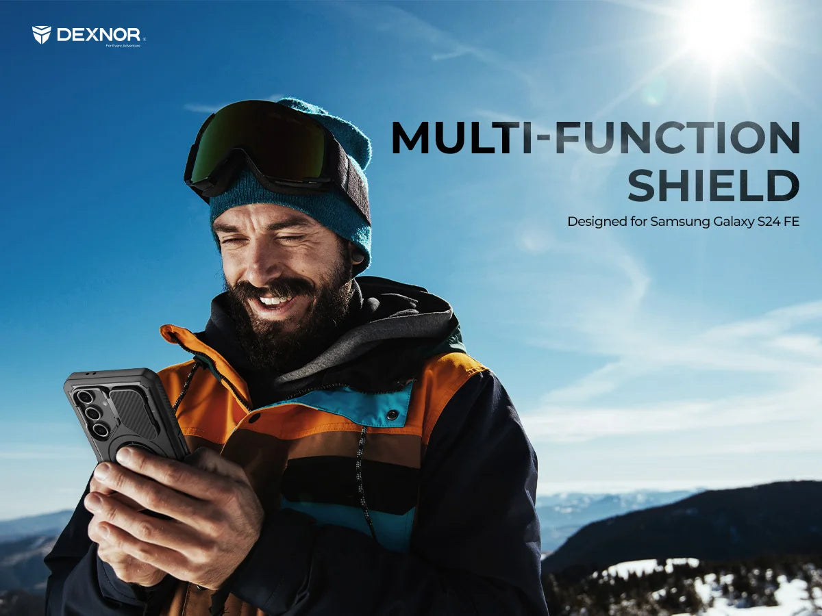 For Samsung Galaxy S24 FE Case with Camera Cover & Built-in Screen Protector Magnetic Rugged Shockproof Protective Cover Holder