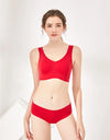 Women’s 2-Piece Seamless Bra & Panties Set – Soft, Wire-Free,