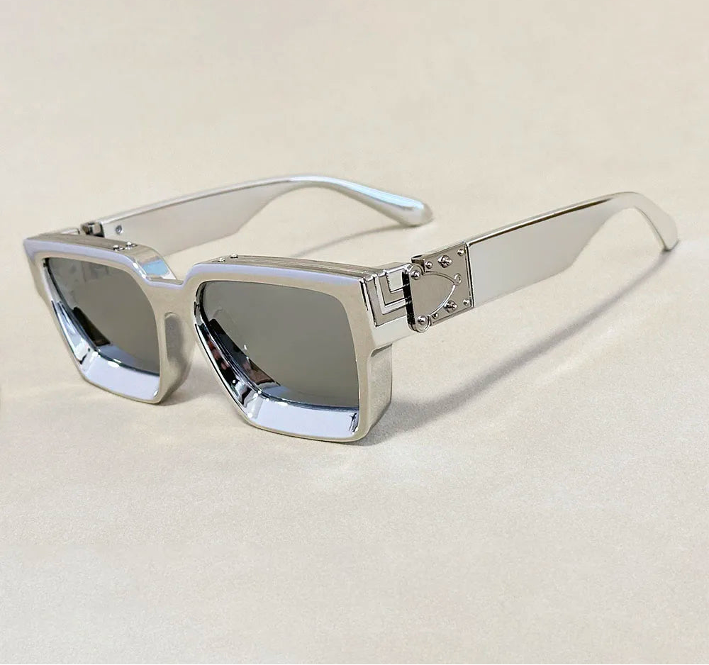 Oversized Square Vintage Sunglasses With UV400 Protection