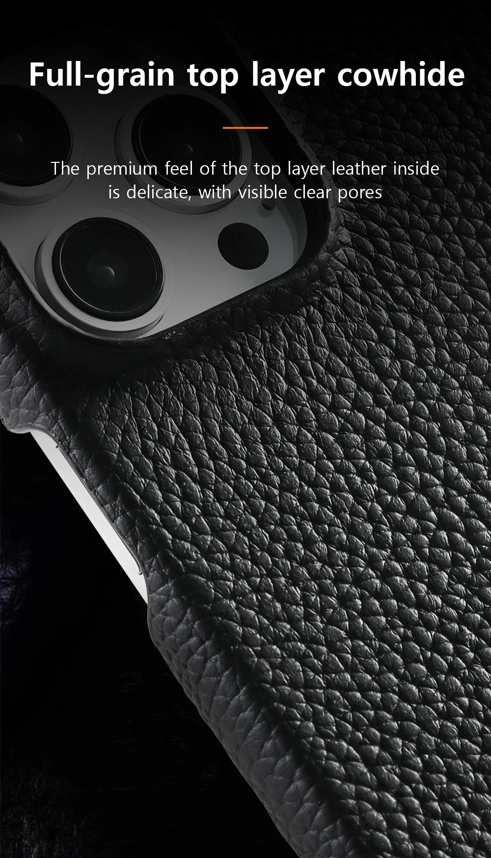 for Magsafe Case for iPhone 15 16 Pro Max Promax 16Pro Natural Cowhide Lychee Leather  Protector Luxury Phone Back Cover