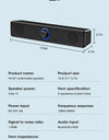 PC Soundbar Wired and Wireless Bluetooth Speaker USB Powered Soundbar for TV Pc Laptop Gaming Home Theater Surround Audio System