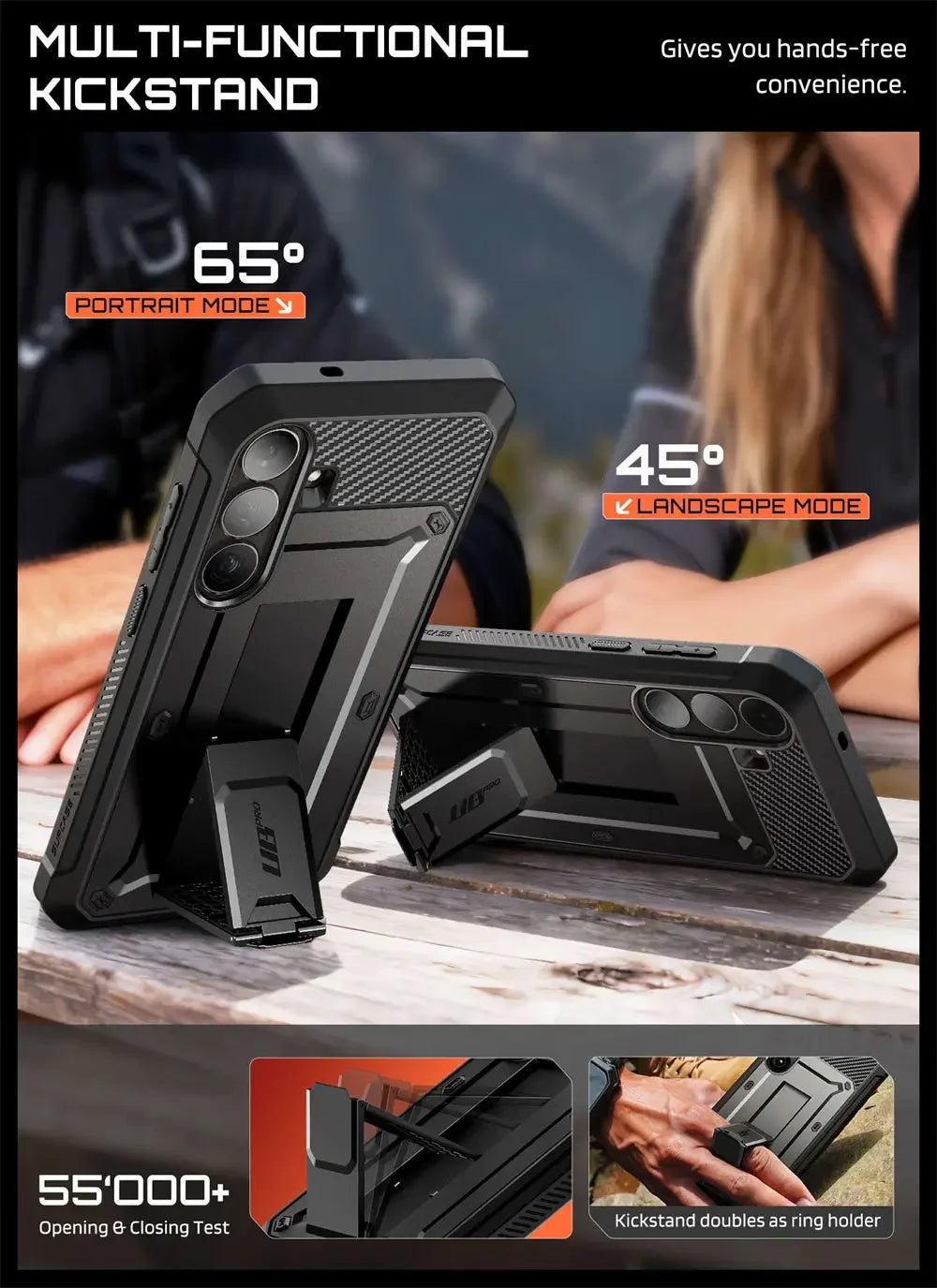 Rugged Phone Case with Screen Protector Kickstand and Belt Clip for Samsung Galaxy S26 FE