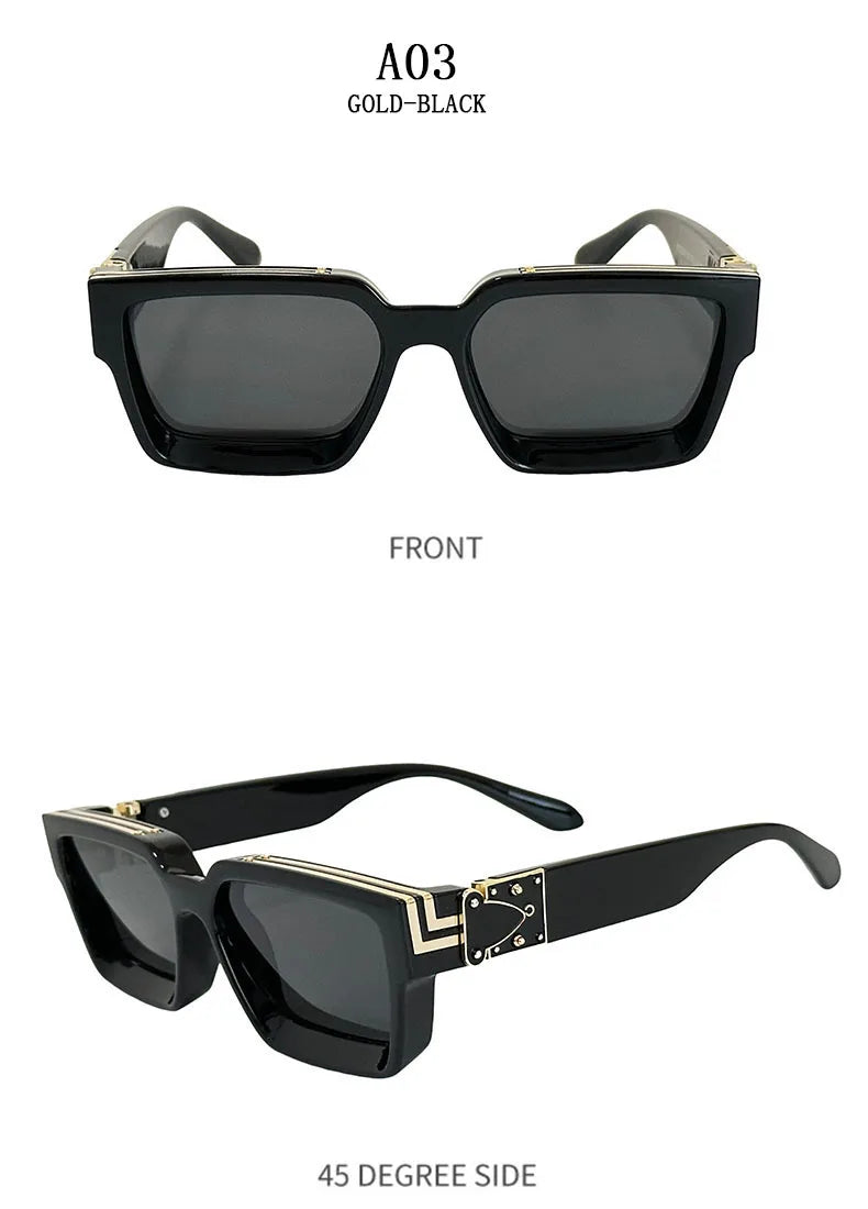 Millionaire Square Sunglasses With UV400 Protection