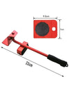 5Pcs/set Furniture Mover Tool Set Heavy Stuffs Moving Roller with Bar Furniture Mover Lifter with Wheel Professional Moving Tool