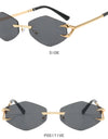 Sunglasses Personalized Frameless Glasses Polygonal Sun Glasses Casual Hip-Hop Trendy Outdoors Eyeglasses Men UV400