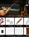 Tobacco Pipe Set Handmade Wooden Smoking Pipe with Accessories and Gift Box
