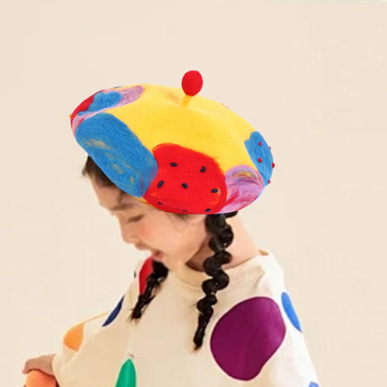 Girls Beret Hat Elegant Style Comfortable Cap for Festival Vacation Holiday