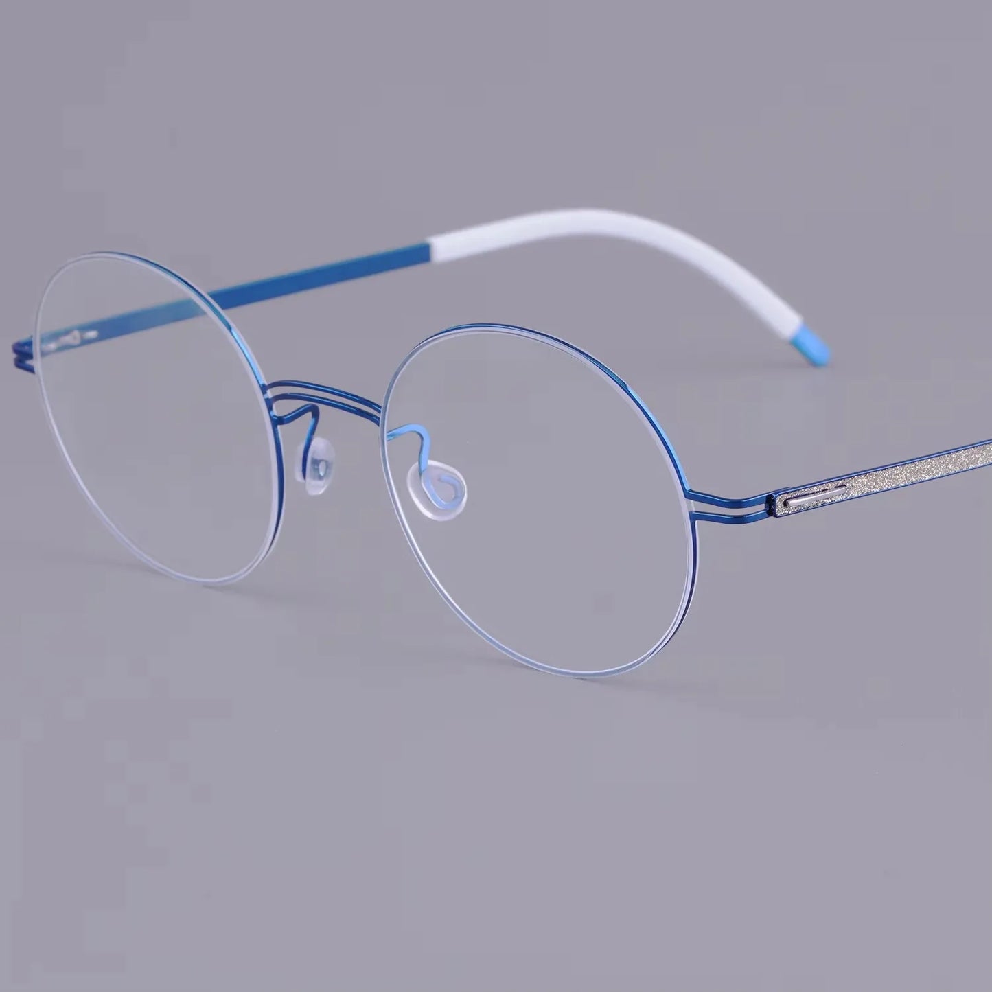 Vintage Round Screwless Titanium Eyeglasses Frame