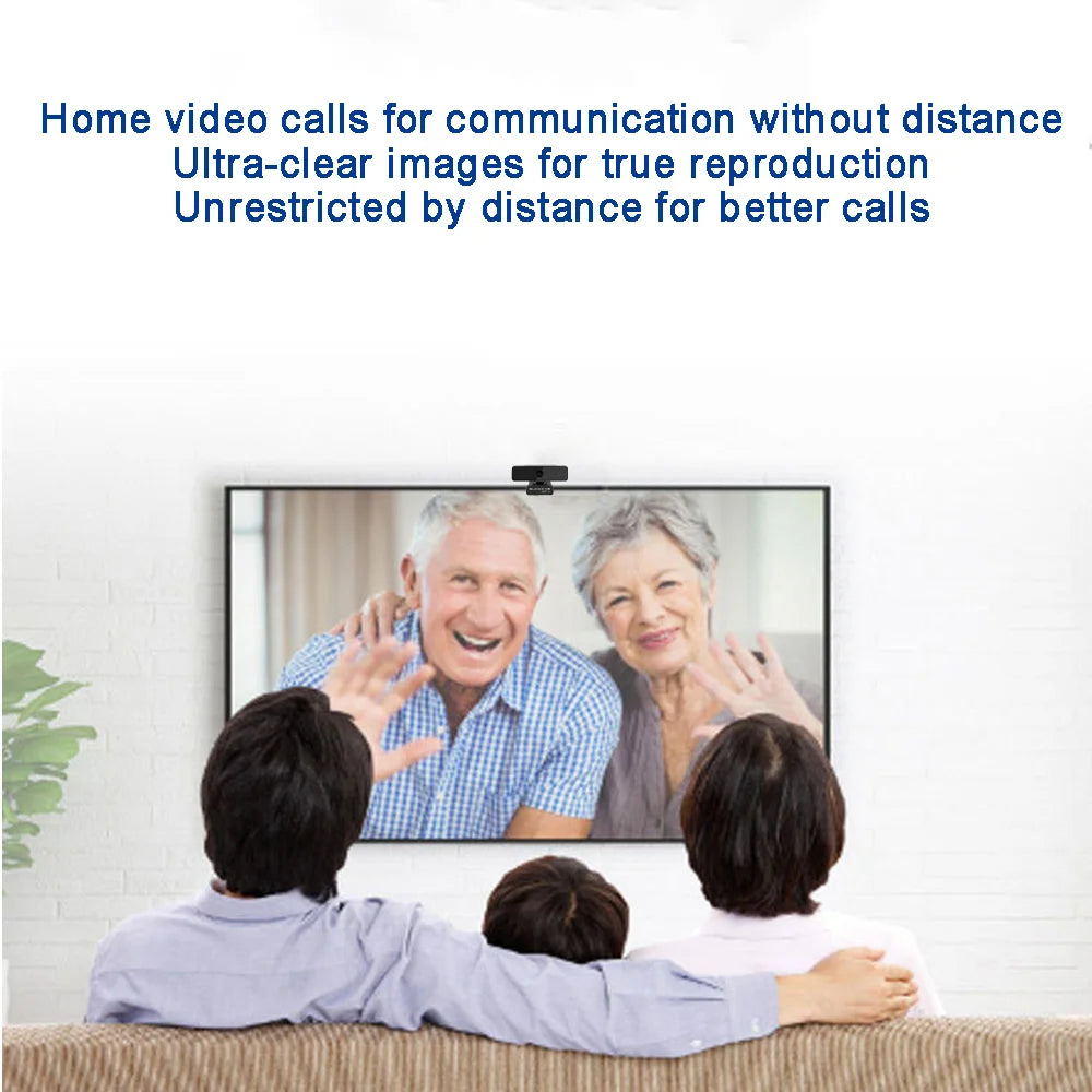 Webcam 2K UHD Web Cam for Pc USB Camera Built Microphone 2MP Fixed-focus for Laptop Live Streaming Online Teaching Computer