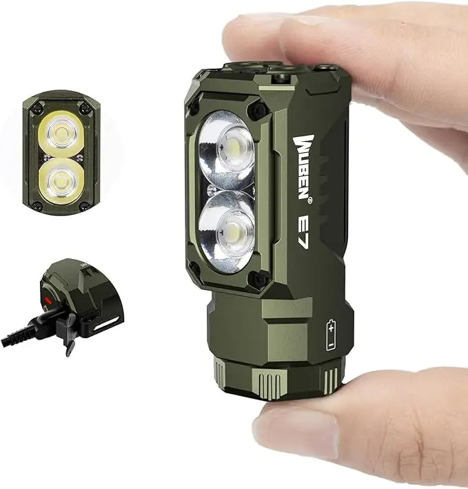 1800 Lumen Rechargeable Mini EDC LED Flashlight With Magnetic Base