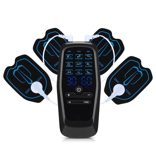 9 Mode Electric Tens Muscle Stimulator Ems Acupuncture Face Body Massager Digital Therapy Herald Massage Tool Electrostimulator