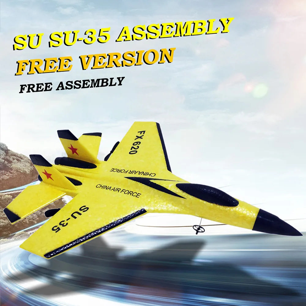 FX620 RC Plane Drone SU35 2.4G Fixed Wing Fighter Electric Toys Airplane Glider EPP Foam Toys  Boys Gift
