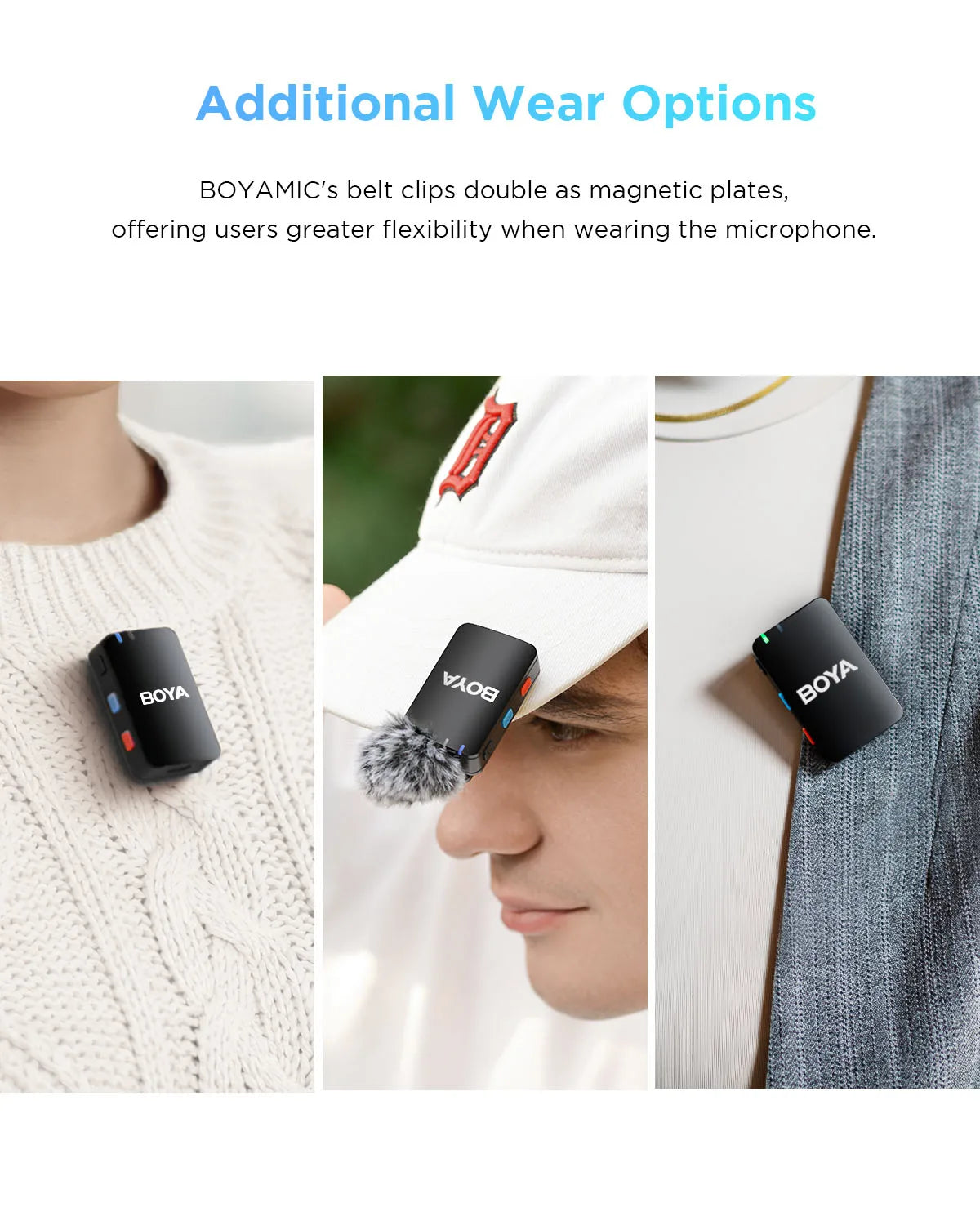 MIC All-in-One Wireless Lavalier Microphone for iPhone Android DSLR Cameras Gaming Live Streaming Vlog Video Recording