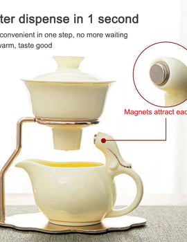 Tea Set Ceramics Tea Cup Set  Induction Brewing Infuser Teapot Classical Kung Fu Tea Set Office Fine Gift