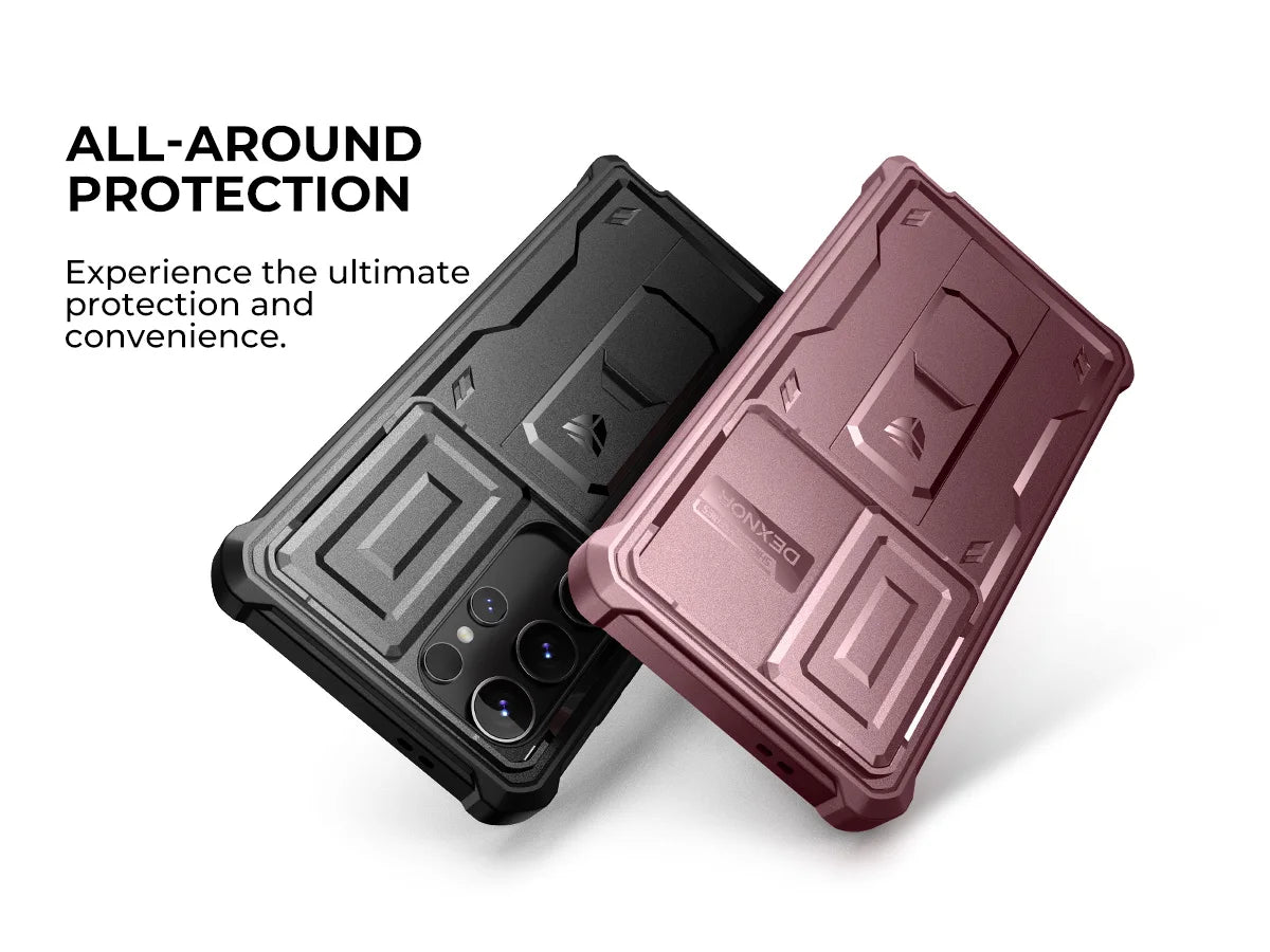 For Samsung Galaxy S24 Ultra 6.8 inch 2024 Case Full Body Rugged Case with Camera Cover & Built-in Screen Protector Kickstand