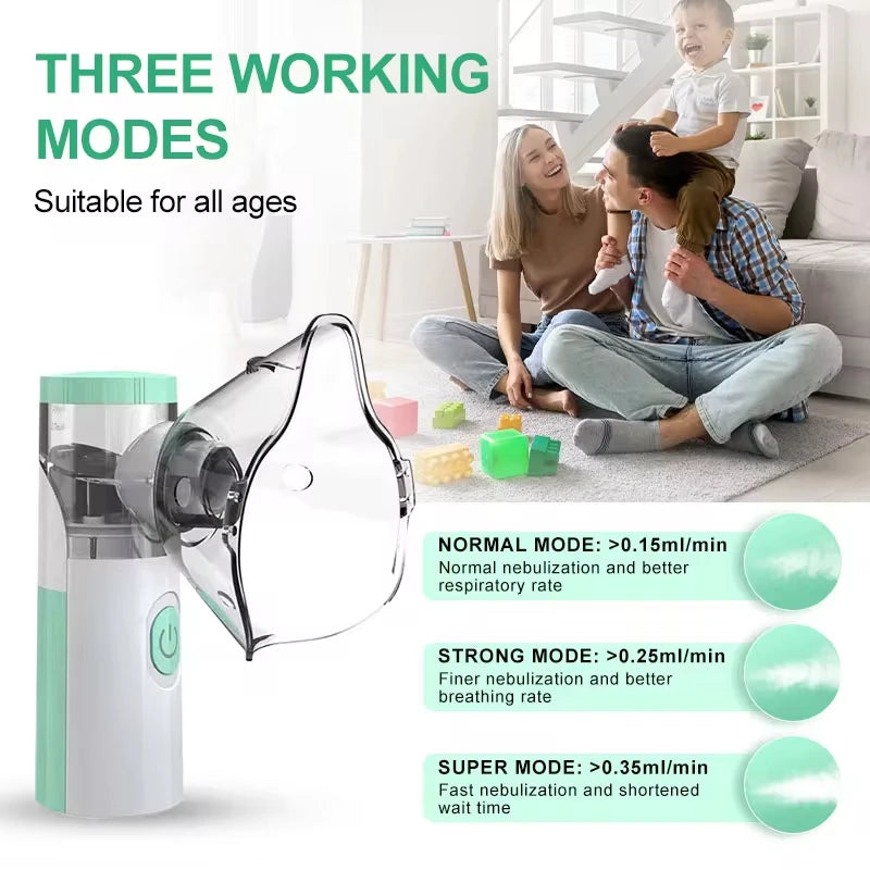 Medical Silent Mesh Nebulizer Handheld Asthma Inhaler Atomizer  Health Care Mini Portable Nebulizer Humidifier