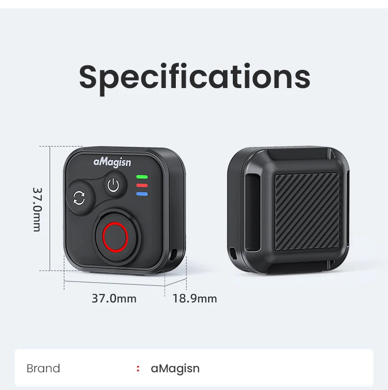 Wireless Bluetooth Remote Control with Wrist Strap for Action Cameras and Smartphones
