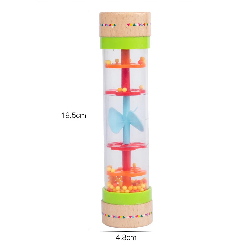 Rainmaker  Toys Rain Stick for Babies 0 6 12 Months  Rattles Toy Rainmaker Musical Instrument Montessori Sensory Toys