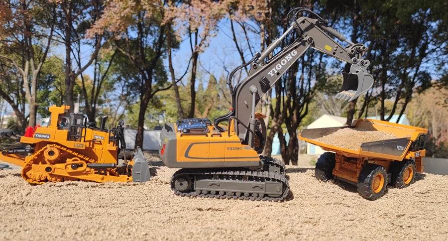 Remote Control Excavator Toy Radio Controlled RC Dump Truck Vehicle Crawler Bulldozer Construction Car Gifts for Boys