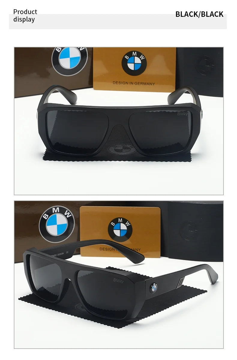 BWM Luxury Polarized Sunglasses Men UV Anti-Glare Driving Cycling Fishing Outdoor Beach Hiking Sunglasses Mirror Color Film