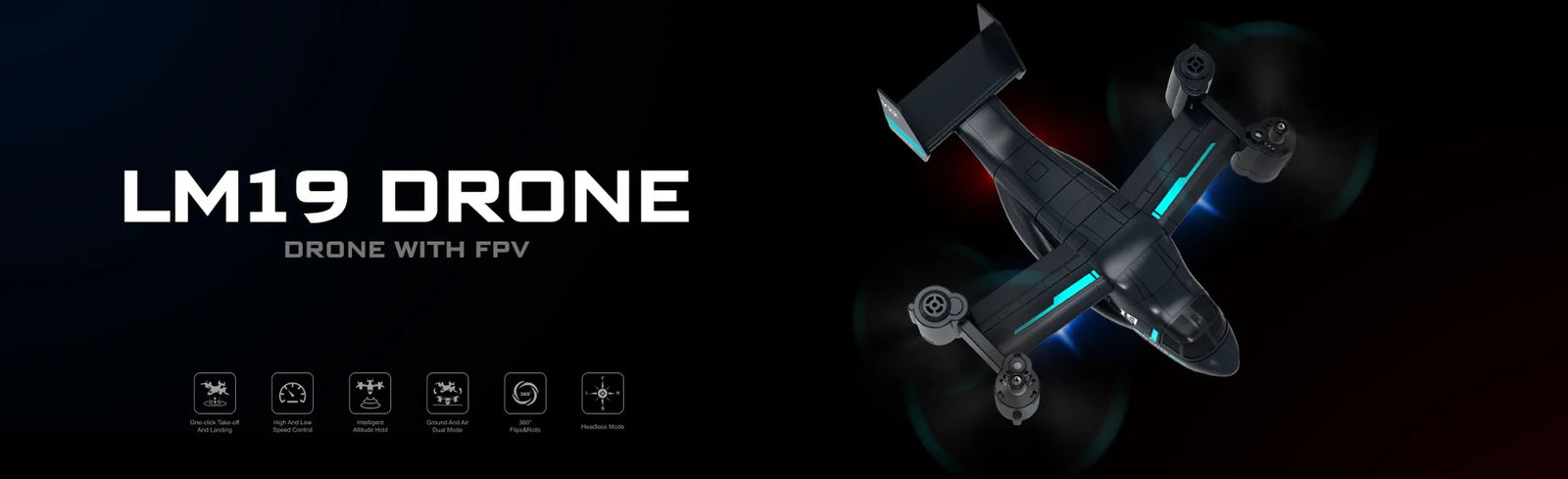 Remote Control Helicopter Drone 480P Camera Fighter UAV Land Air Mode Aircraft Brushless RC Drones for  Plane Toys