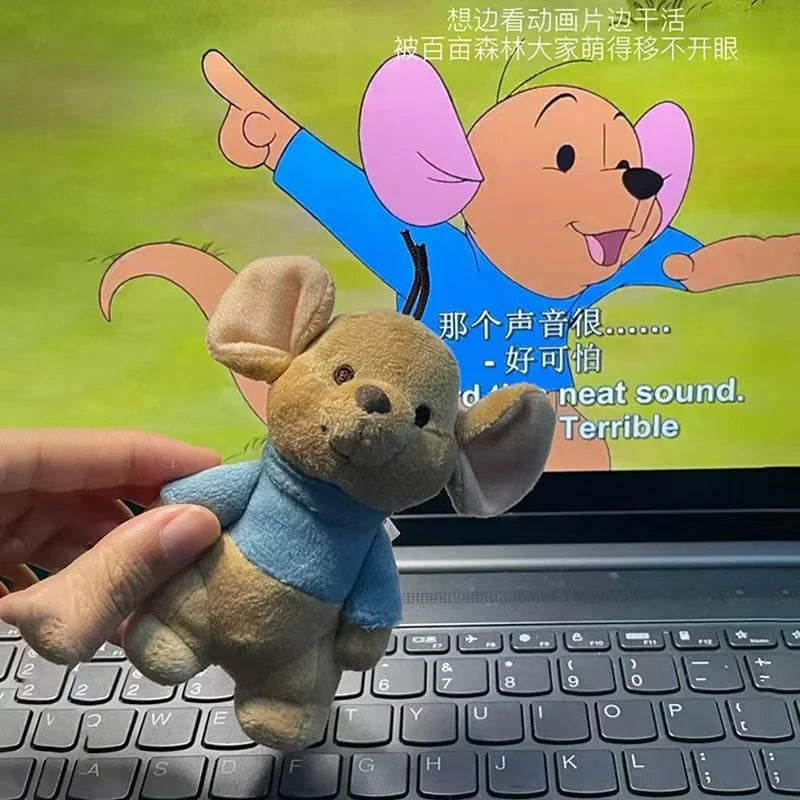 11cm Cute Kangaroo Plush Pendant Soft Stuffed Animal Keychain