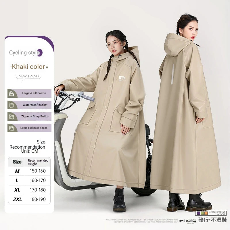 Full Body Waterproof Rain Poncho for Motorcycle and Outdoor Activities