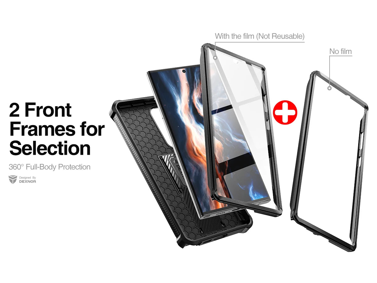 Full Body Heavy Duty Military Grade Protection Built-in Screen Protector and Kickstand for Samsung Galaxy S23 Ultra Case6.8 inch