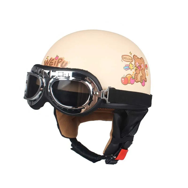 Outdoor Cartoon Helmet Four Season Universal Retro Helmet with Ear Protection Men's and Women's Cycling Helmets