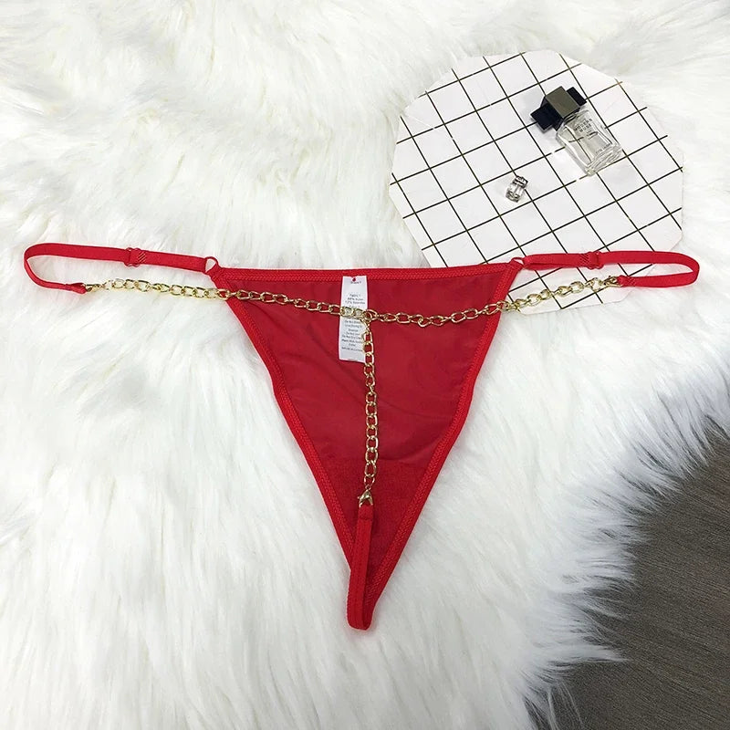 Customized Crystal Letters Name Thong Waist Chain Women Personalized Lace Underwear Bikini G-String Jewelry Gift Briefs