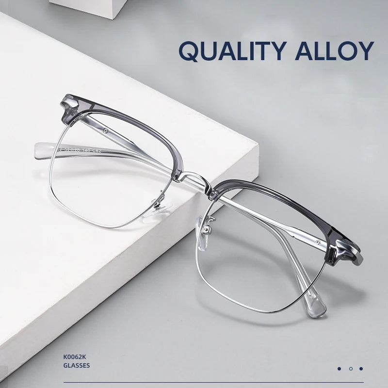 Square Optical Prescription Men's  Eyeglasses Frames Anti-Blue Light Reading Glasses Myopia Hyperopia