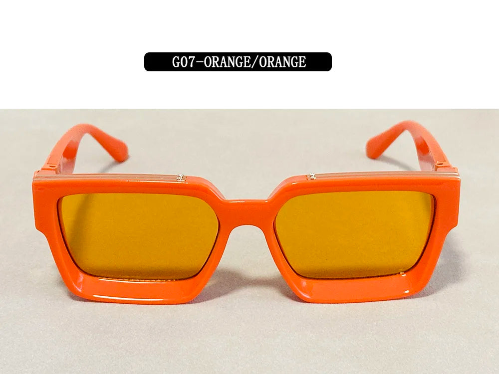 Oversized Square Vintage Sunglasses With UV400 Protection